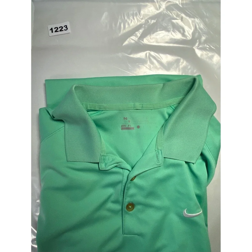 Nike Golf Dri-FIT Polo Shirt Mens XL Green Irish Open Shamrock Logo Short Sleeve